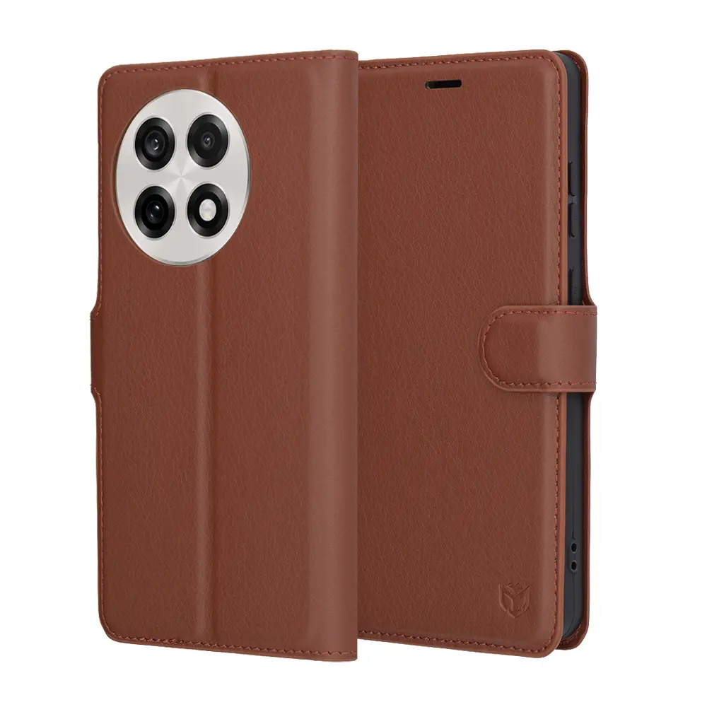 Kožené pouzdro Techsuit OnePlus 13R hnědé