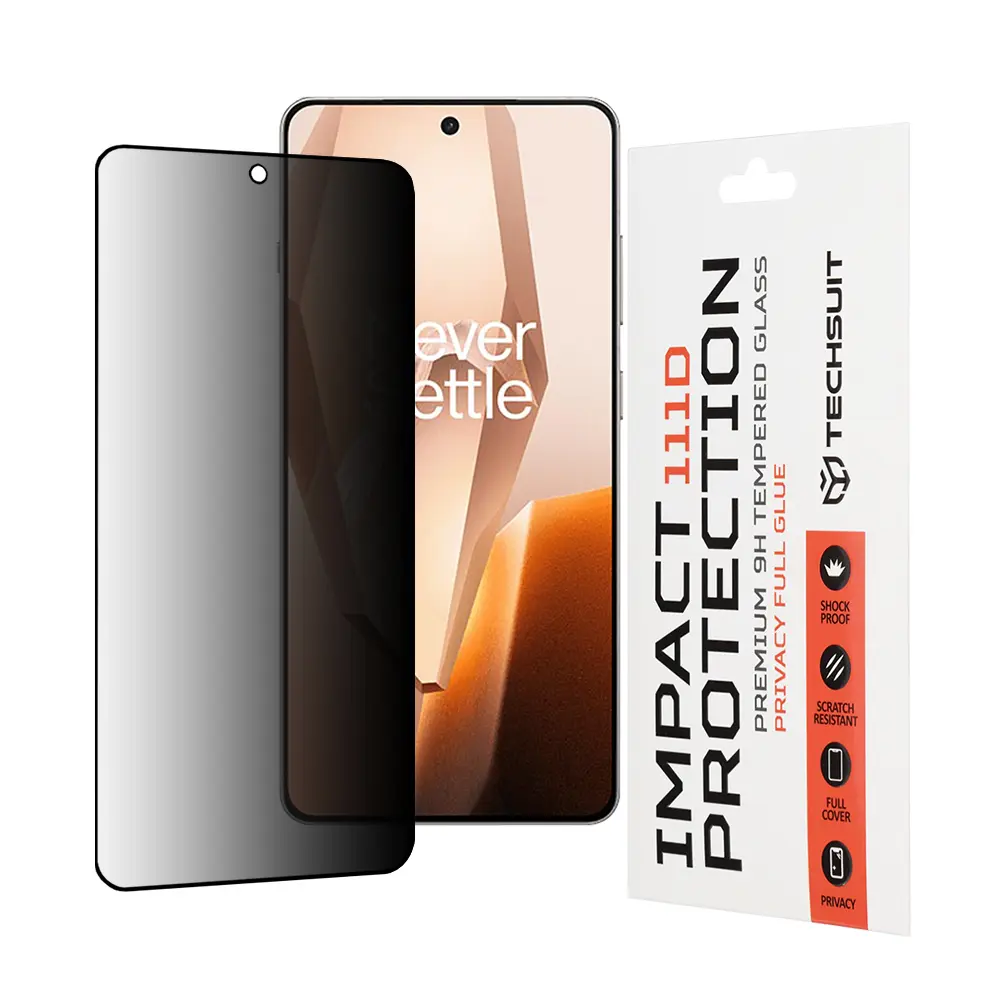Ochranné sklo Techsuit 111D Privacy Full Glue pro OnePlus 13R černé