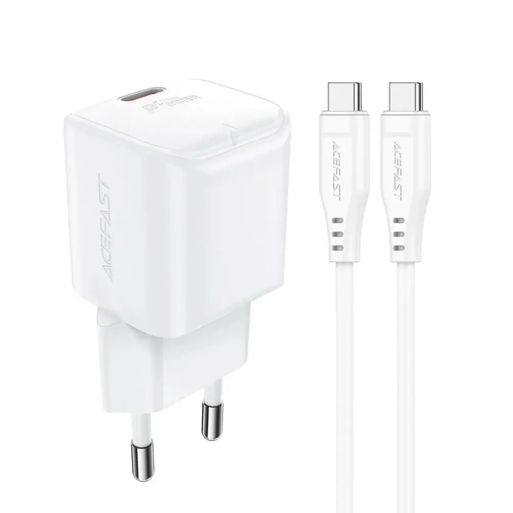 Acefast Wall Charger Set A77 s kabelem Type-C bílá