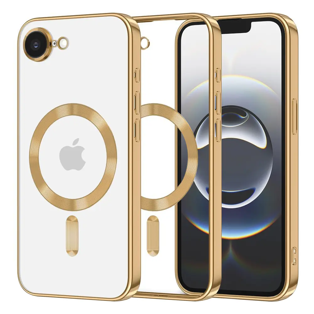 Techsuit Luxury Crystal MagSafe pro iPhone 16e zlatý