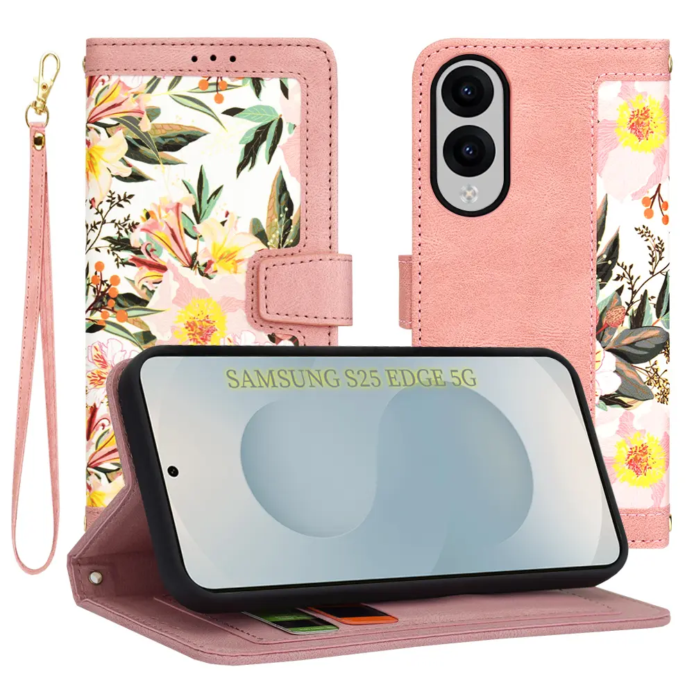 Pouzdro Techsuit FlipCraft pro Samsung Galaxy S25 Edge růžová Sweetheart