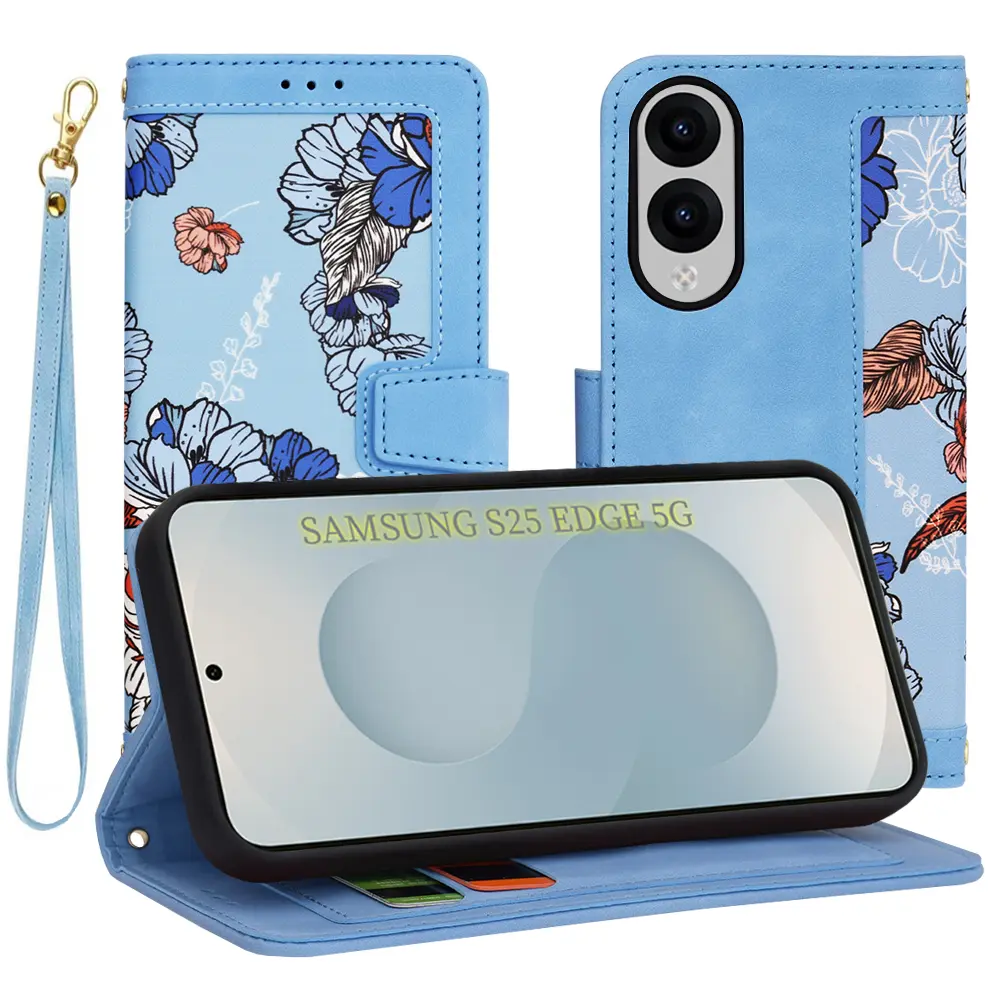 Pouzdro Techsuit FlipCraft pro Samsung Galaxy S25 Edge v živé modré