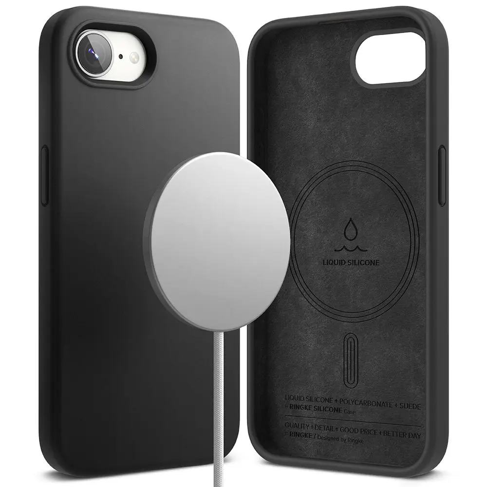 Ringke Silicone Magnetic MagSafe pro iPhone 16e černý