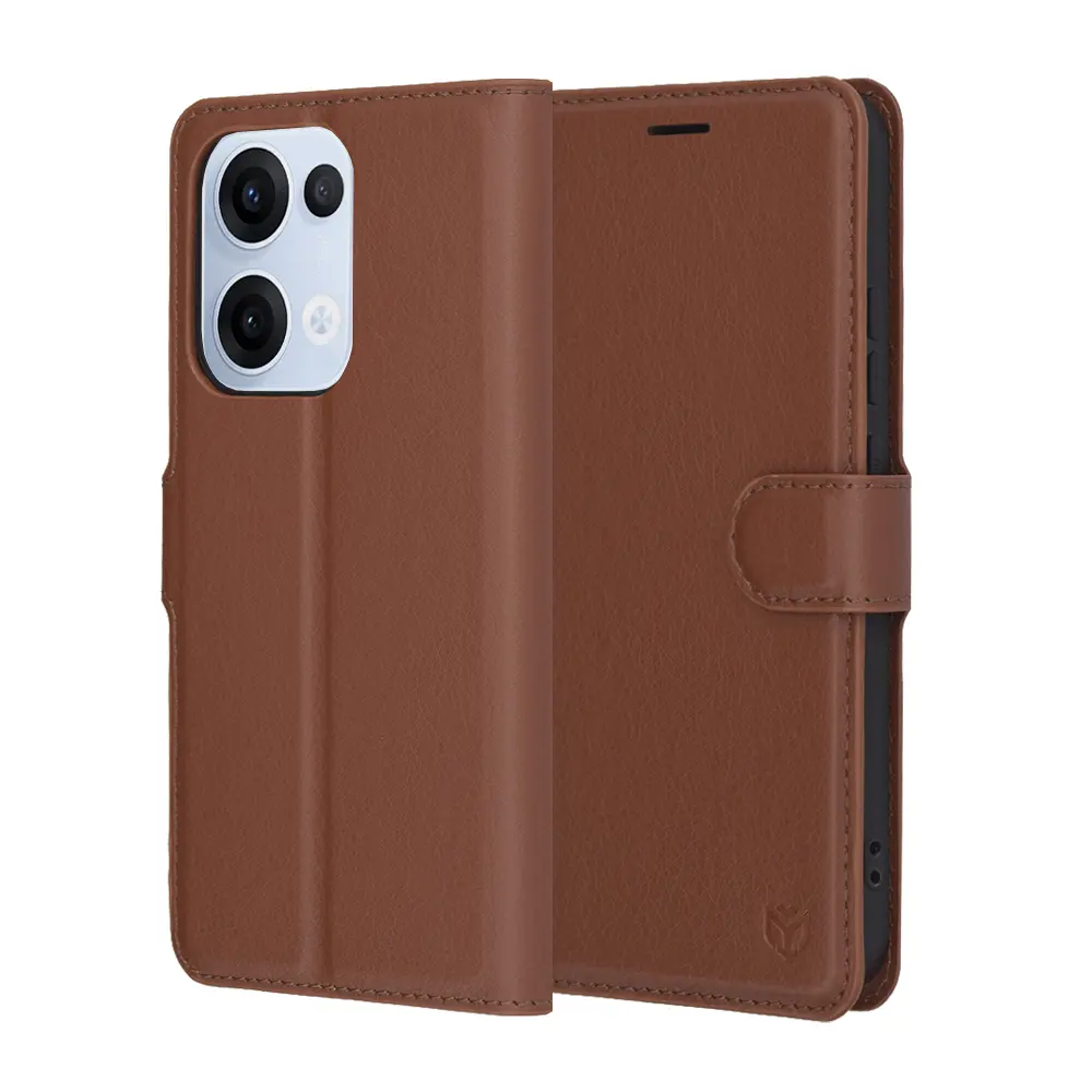 Pouzdro Techsuit Leather Folio pro Oppo Reno13 hnědé