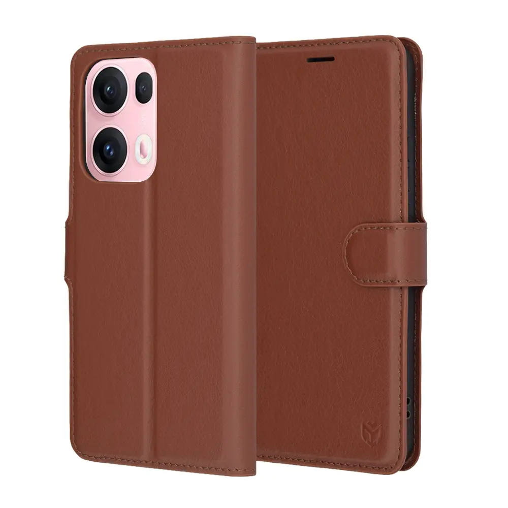 Pouzdro Techsuit Leather Folio pro Oppo Reno13 Pro hnědé