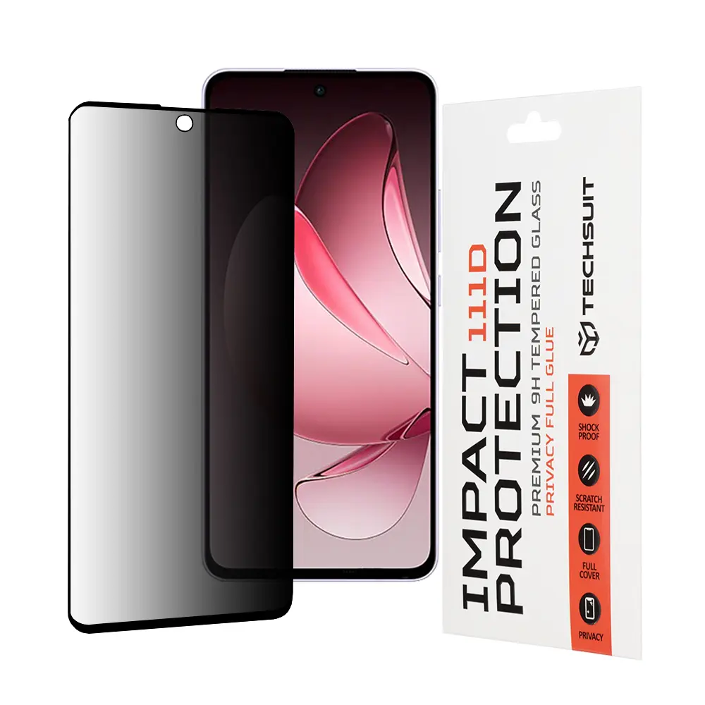 Techsuit 111D Privacy Full Glue pro Oppo Reno13 F 4G Reno13 F 5G Reno13 FS 5G černá