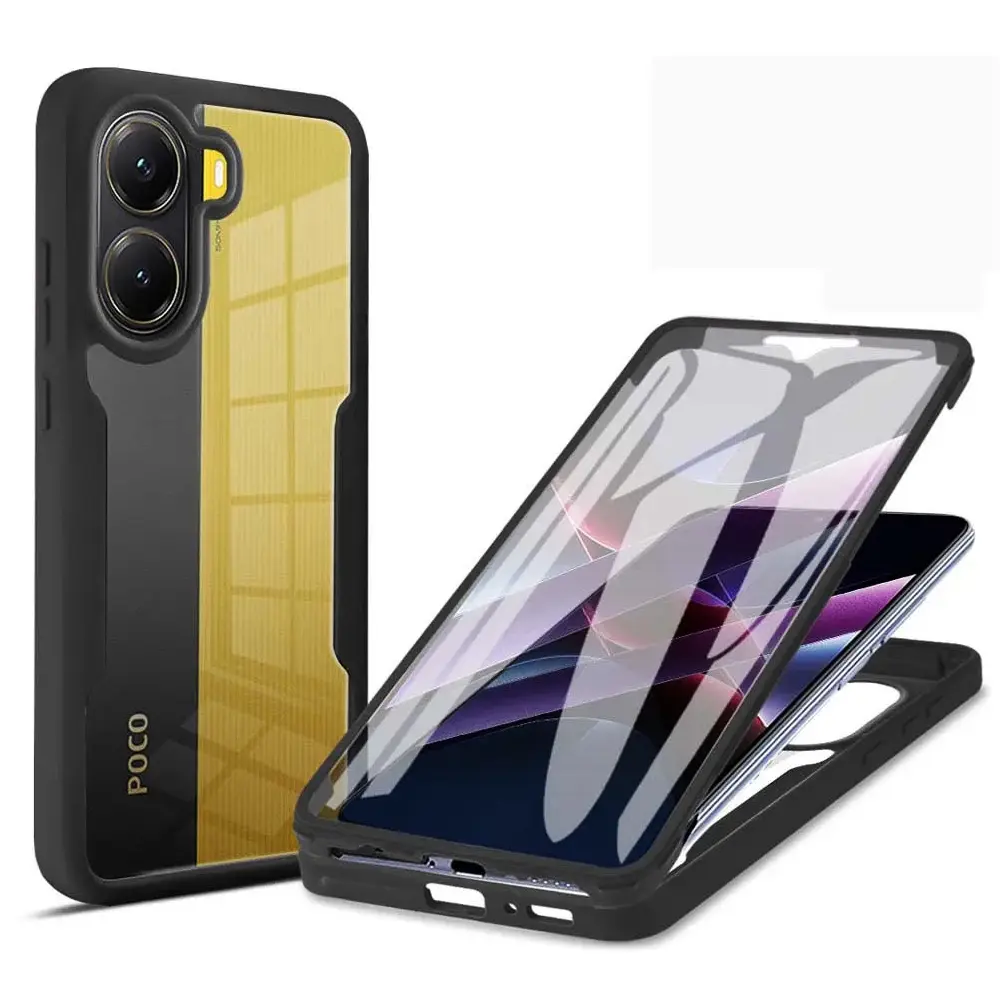 Techsuit ColorVerse 360 Series + Ochranné sklo Xiaomi Poco X7 Pro Černá