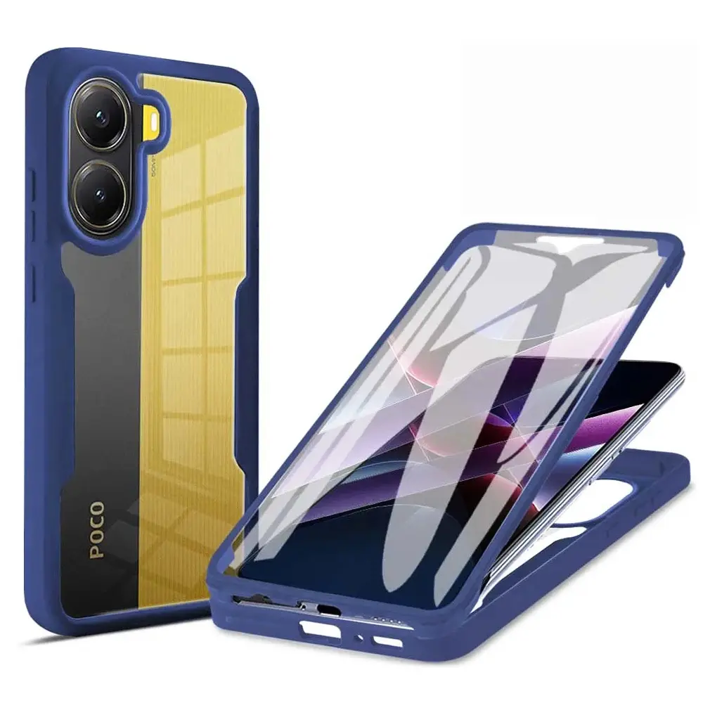 Techsuit ColorVerse 360 Series + Ochranné sklo Xiaomi Poco X7 Pro modrá