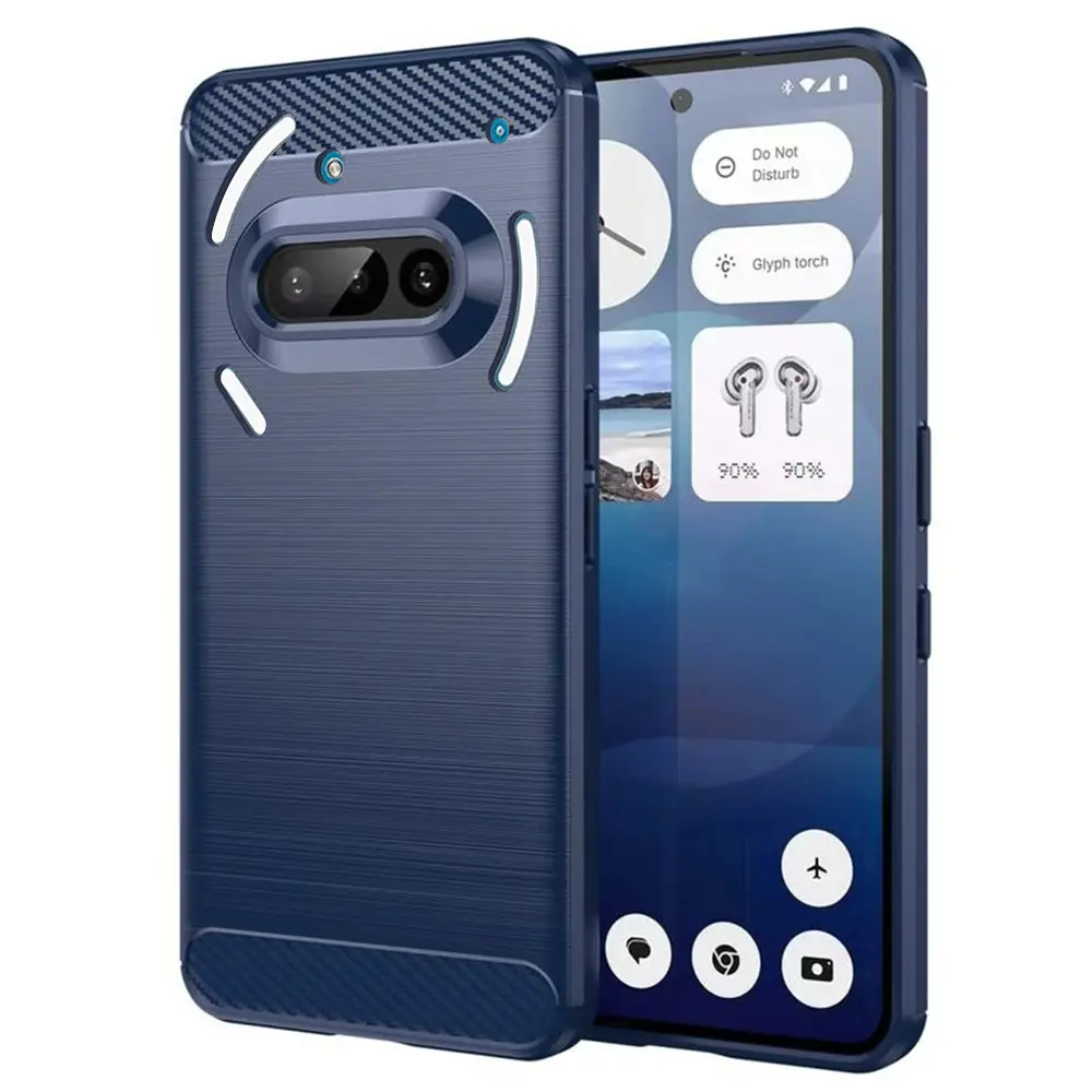 Techsuit Carbon Silicone pro Nothing Phone (3a) modrá