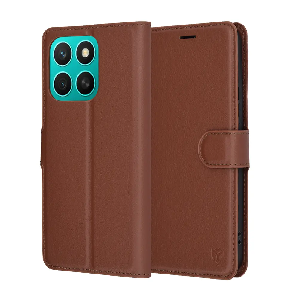 Kožené pouzdro Techsuit Honor X8c hnědé