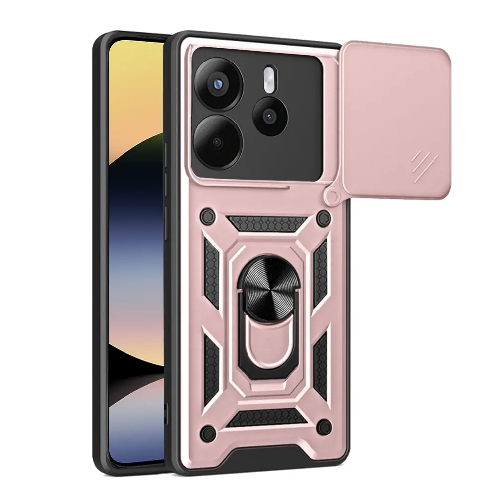 Techsuit CamShield Series Xiaomi Redmi Note 14 4G (Standard) růžově zlatý