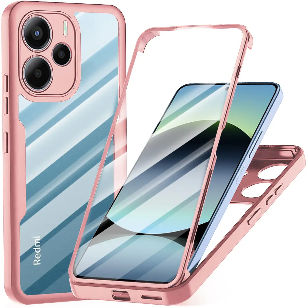 Techsuit ColorVerse 360 Series + Ochranná fólie Xiaomi Redmi Note 14 4G Růžová
