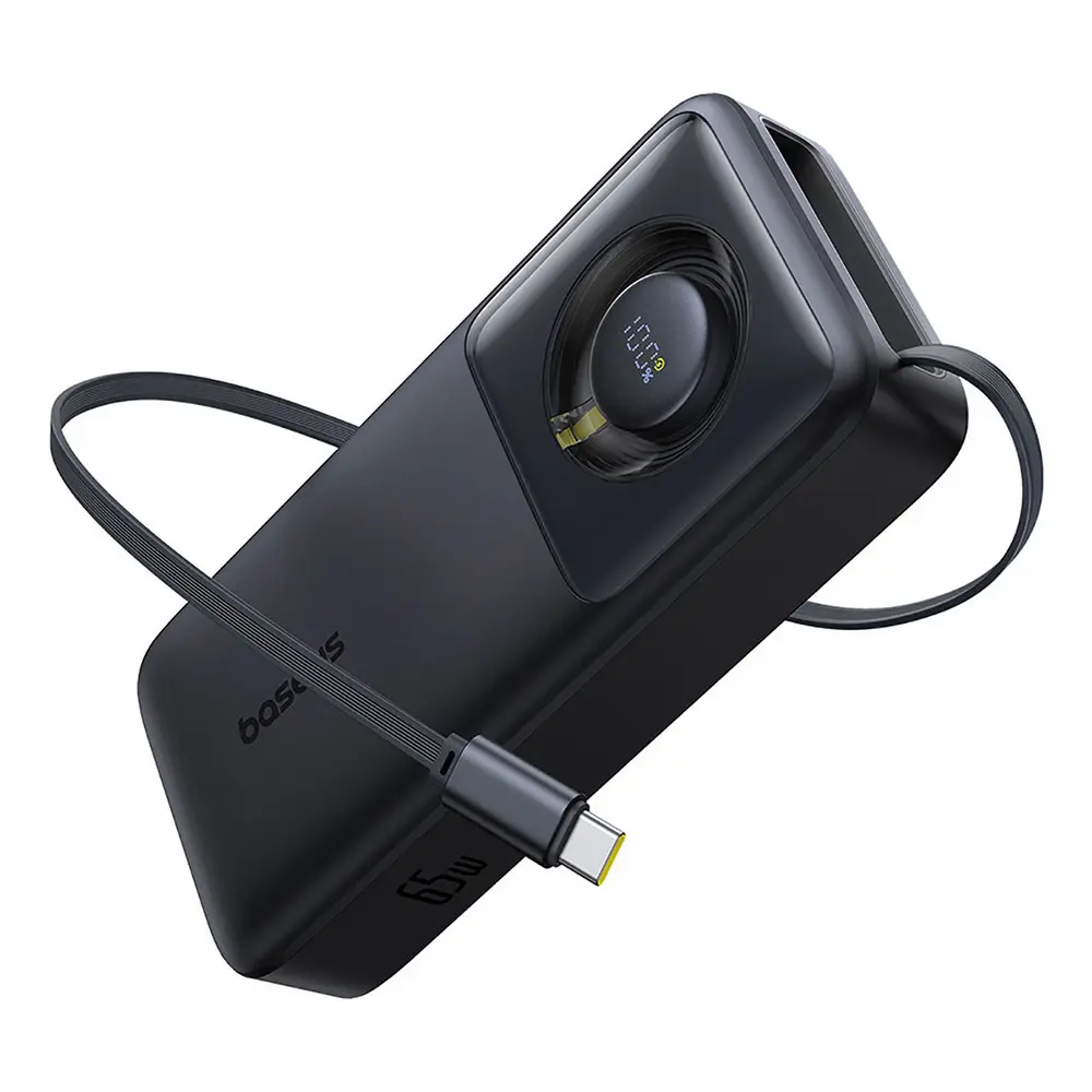 Baseus Power Bank Free2Pull s USB-C kabelem 20000mAh 65W černá