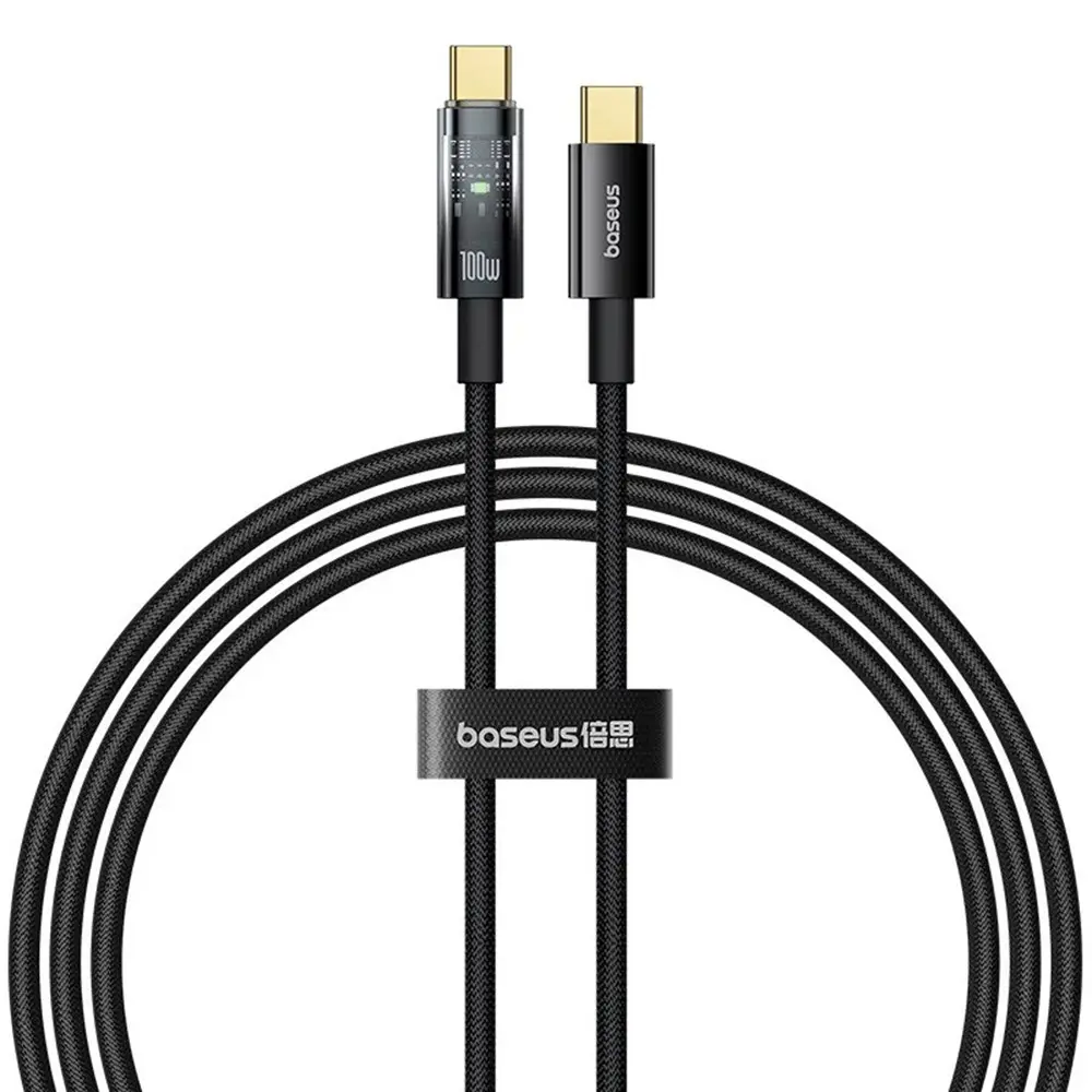 Baseus Data Cable Explorer Type-C Rychlé nabíjení 100W 1m Černá