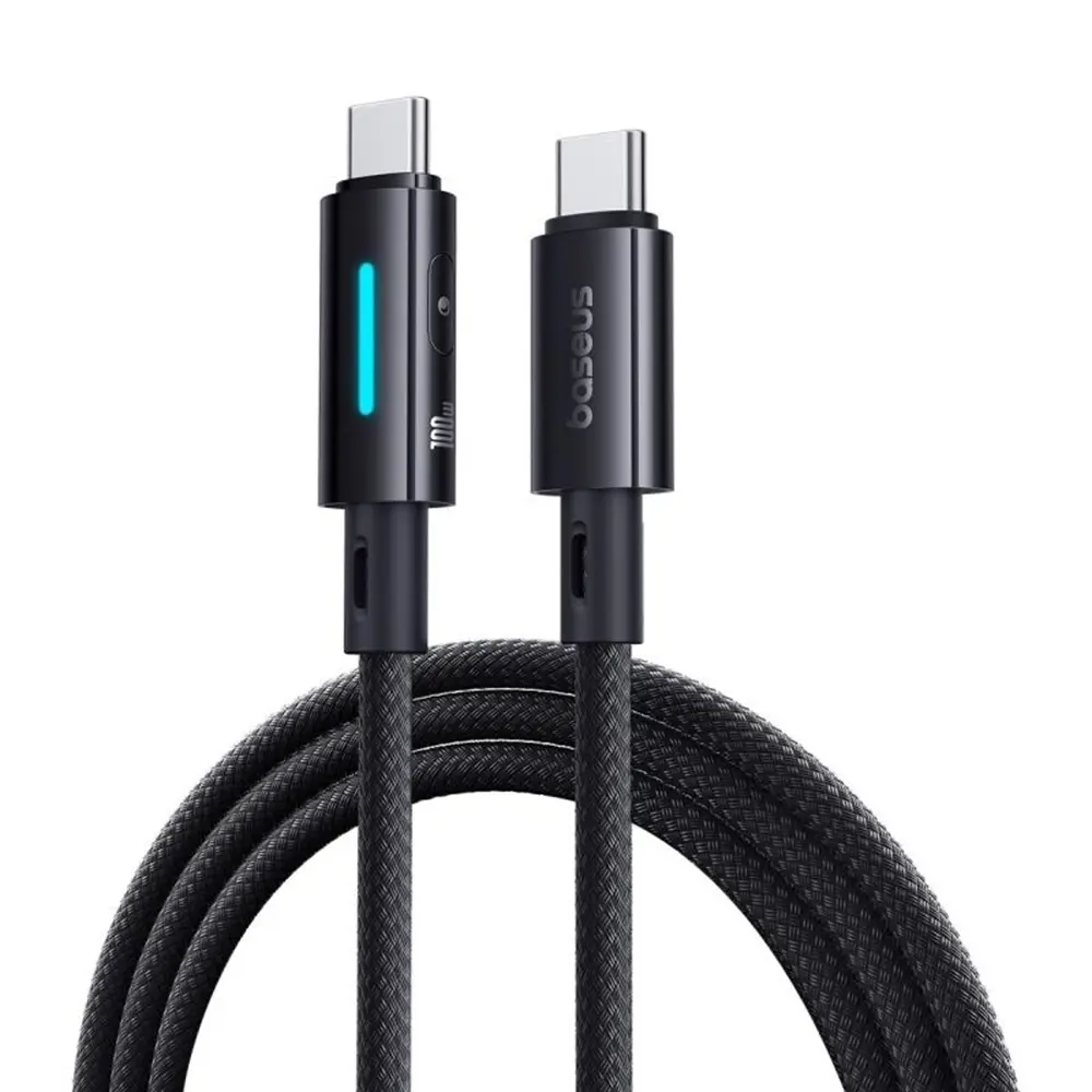 Baseus Data Cable Lit pro Macbook Type-C 100W 1m kosmická černá