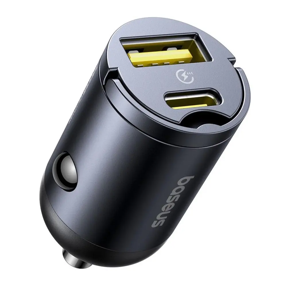 Adaptér do auta Baseus Tiny Star Mini USB-A/USB-C 30W Cosmic Black