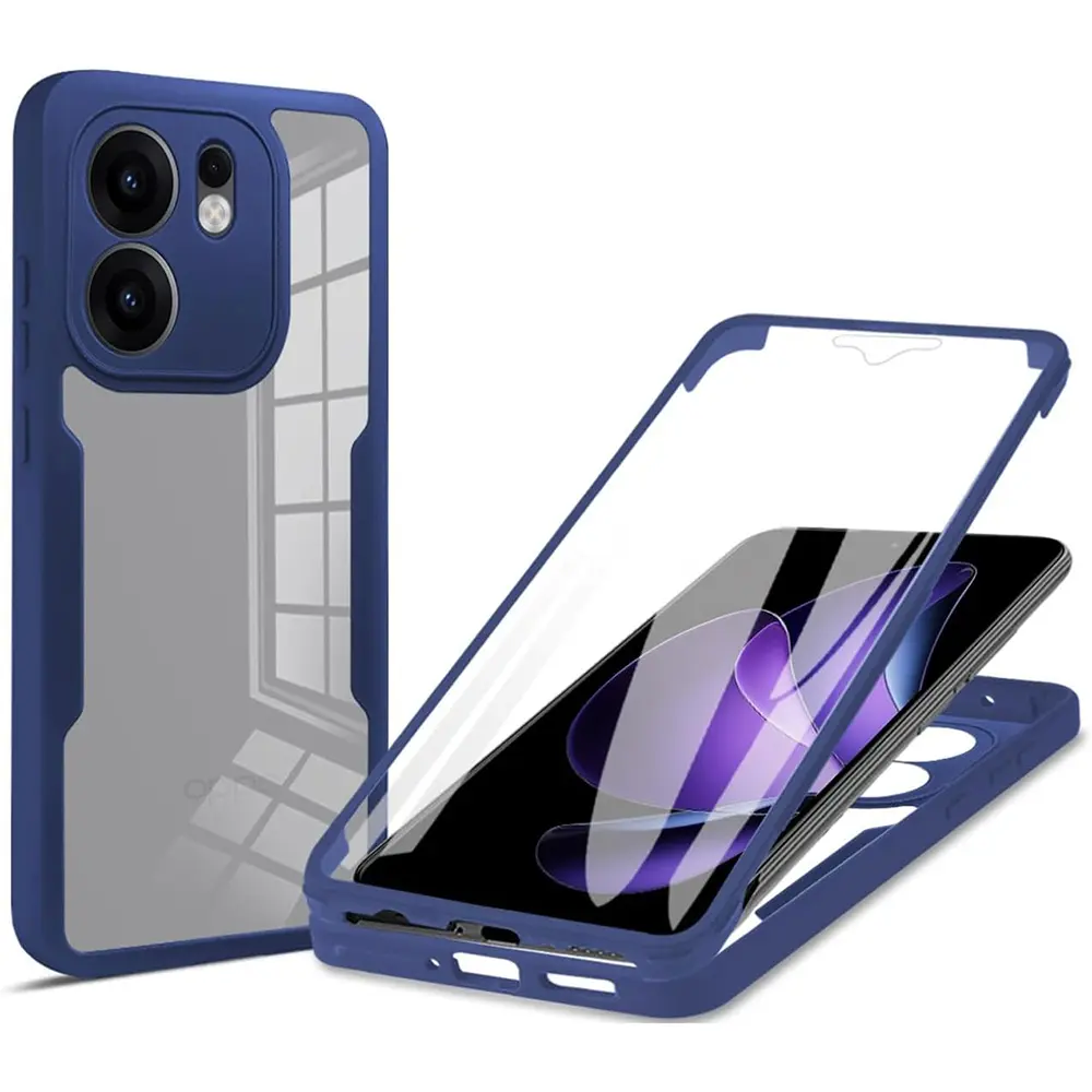 Techsuit ColorVerse 360 Series + Ochranné sklo Oppo Reno13 F 4G / Reno13 F 5G / Reno13 FS 5G Modrá
