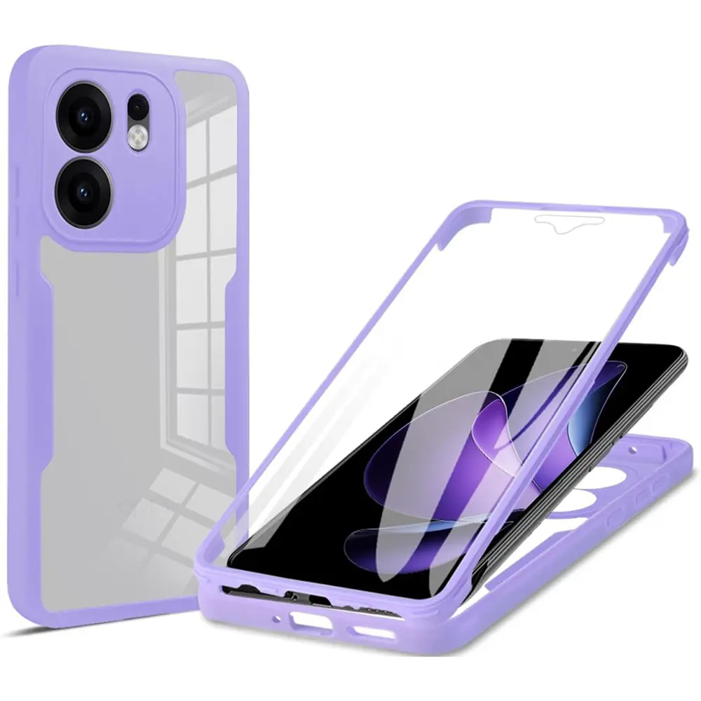 Techsuit ColorVerse 360 Series + Ochranné sklo Oppo Reno13 F 4G / Reno13 F 5G / Reno13 FS 5G Fialová