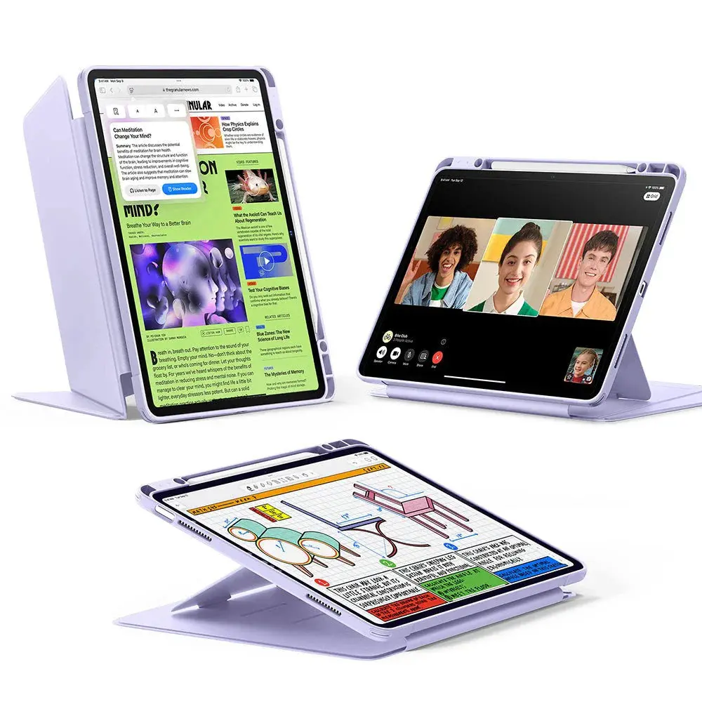 ESR Flip Hybrid s držákem na tužku iPad Air 13 (2024/2025) fialová