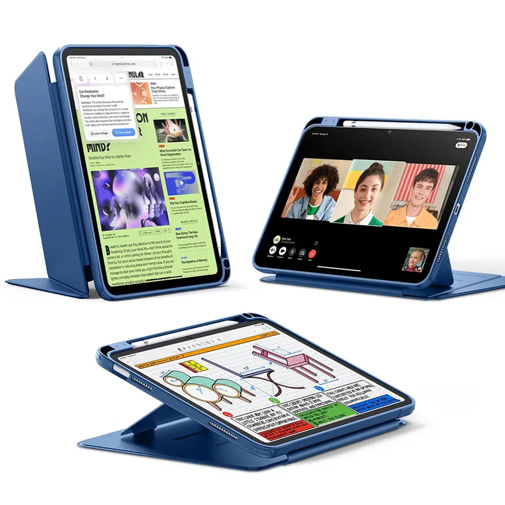 ESR Flip Hybrid s držákem na tužku iPad 10 (2022) 10.9 / 11 (2025) modrá