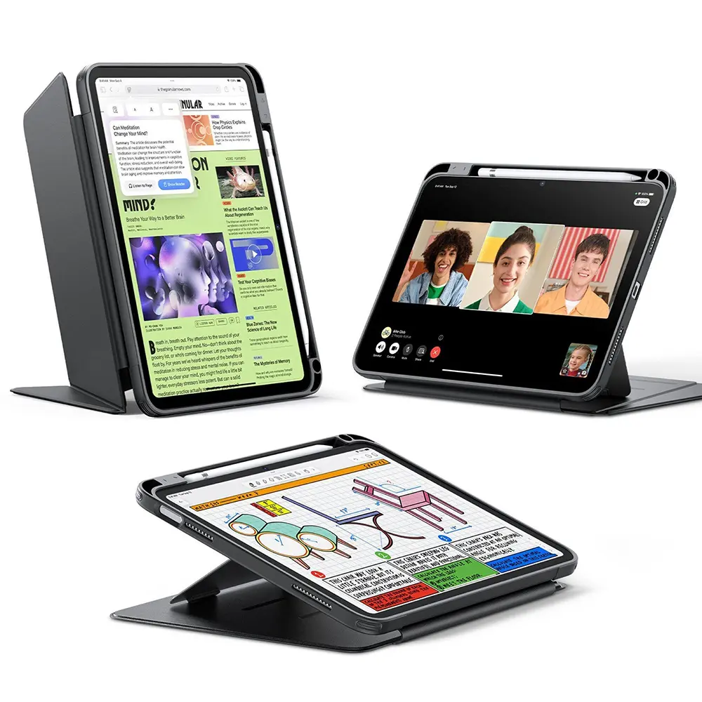 Pouzdro ESR Flip Hybrid s držákem na tužku iPad 10 (2022) 10.9 / 11 (2025) černé