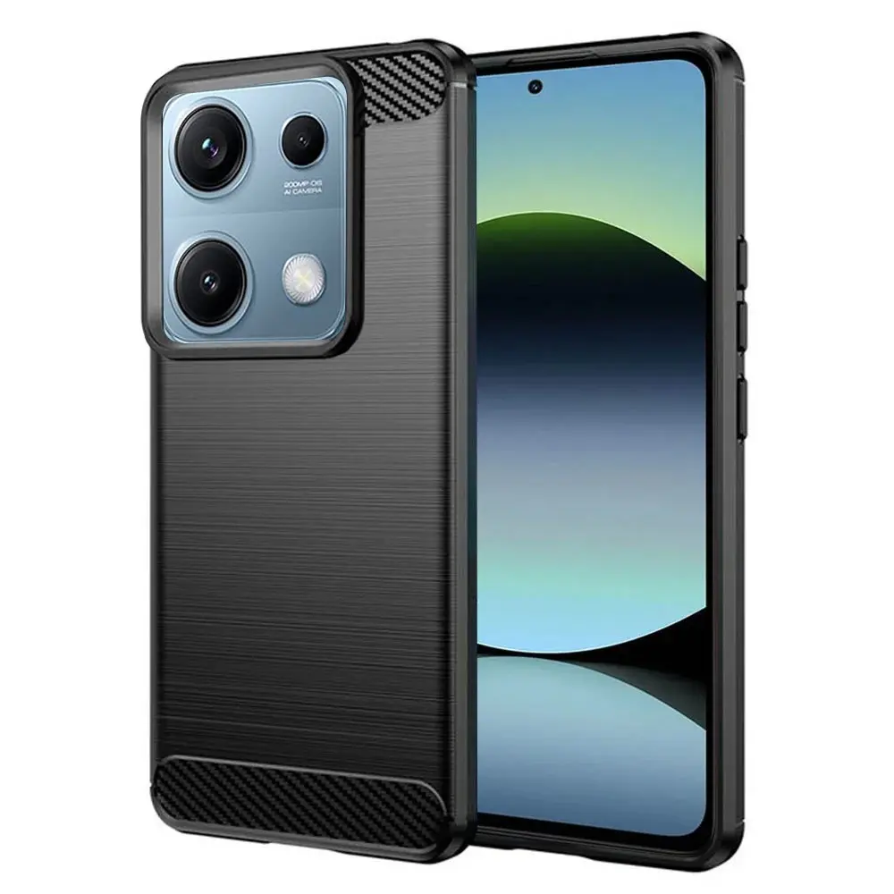 Pouzdro Techsuit Carbon Silicone pro Xiaomi Redmi Note 14S černé