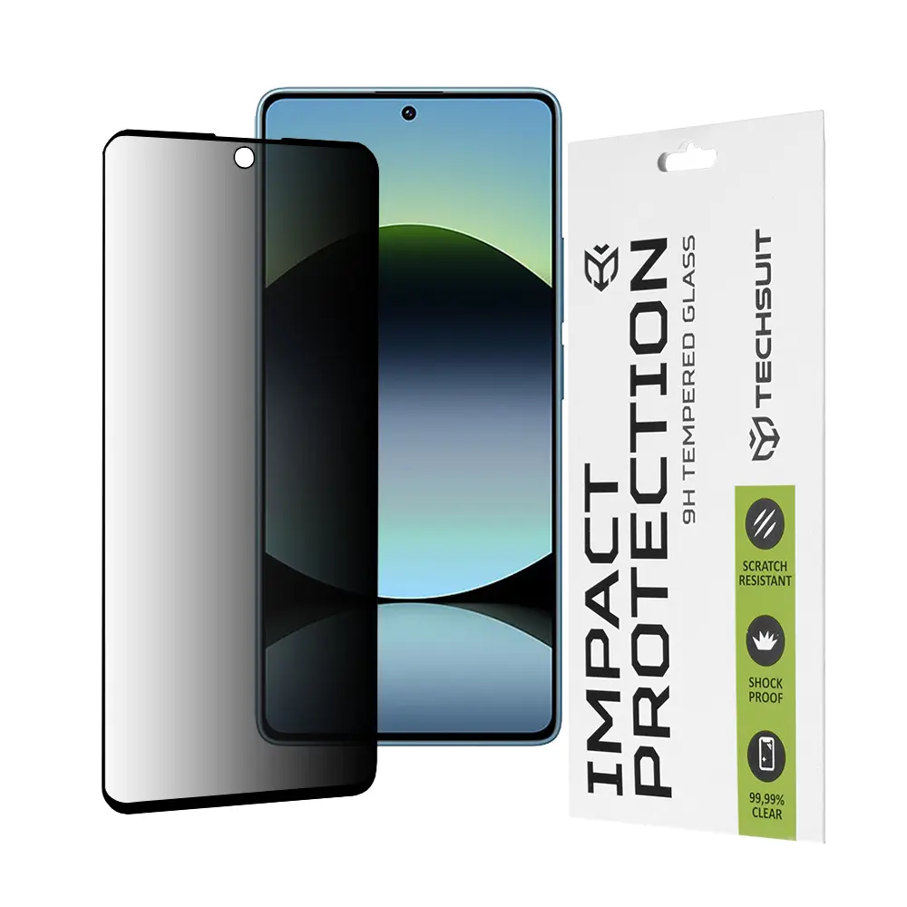 Ochranné sklo Techsuit 111D Privacy Full Glue pro Xiaomi Redmi Note 14S černé