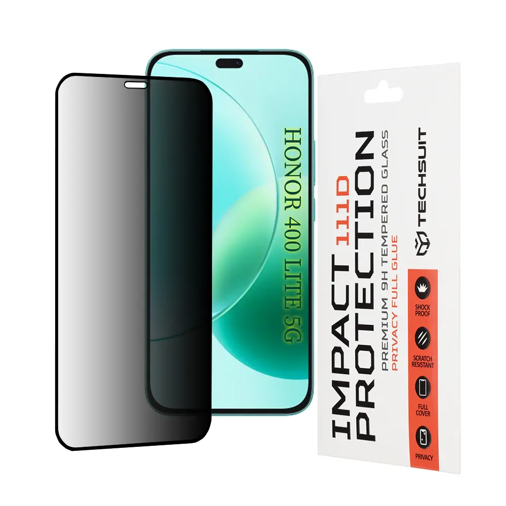 Ochranné sklo Techsuit 111D Privacy Full Glue pro Honor X8b X8c 400 Lite černé
