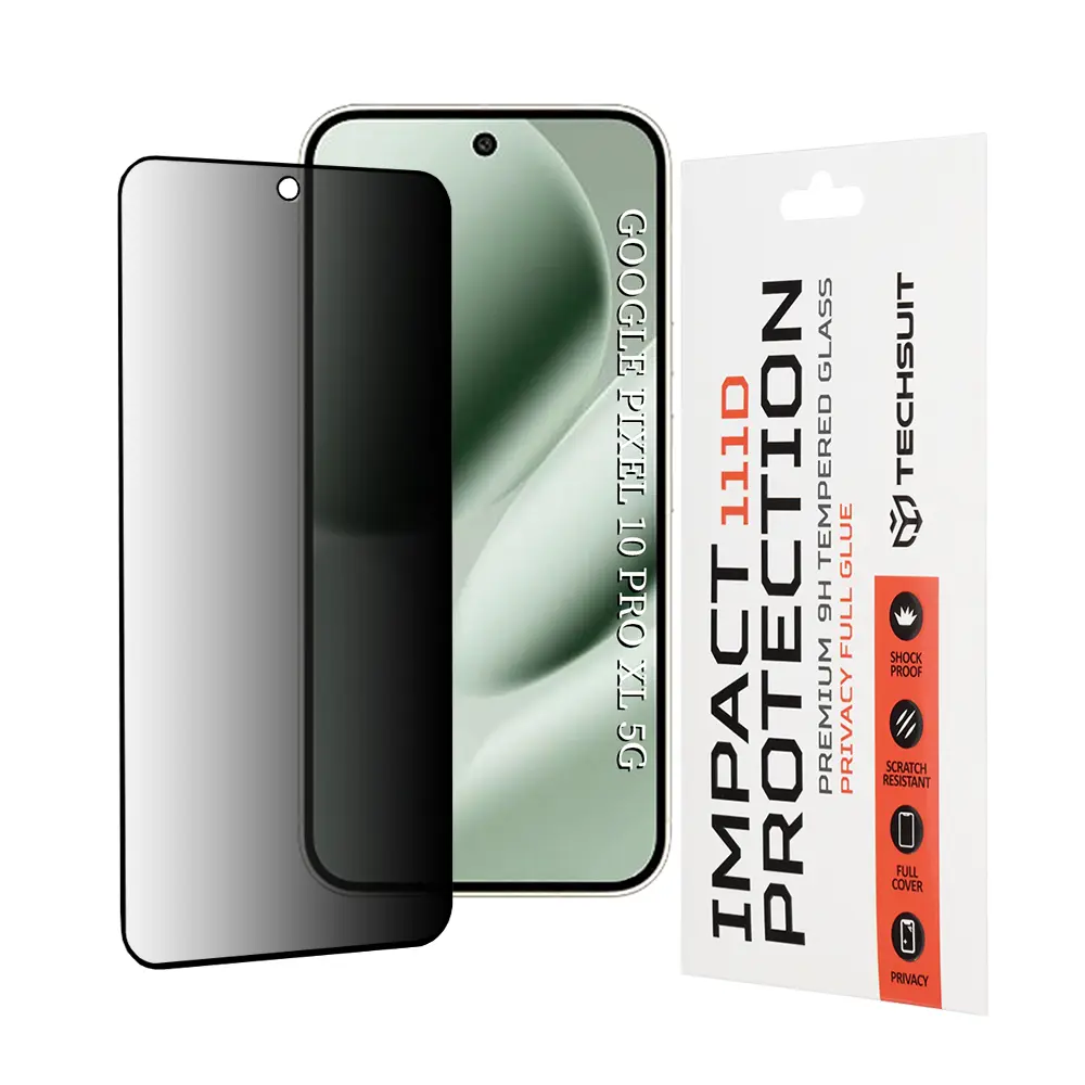 Ochranné sklo Techsuit 111D Privacy Full Glue pro Google Pixel 10 Pro XL černé