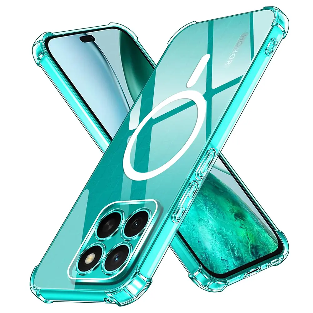 Techsuit Shockproof průhledný silikonový MagSafe Honor X8c průhledný