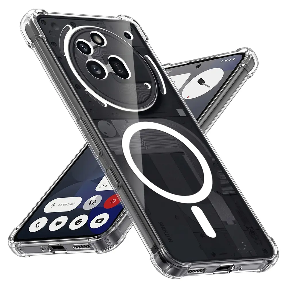 Techsuit Shockproof průhledný silikonový MagSafe pro Nothing Phone (3a) Pro průhledný