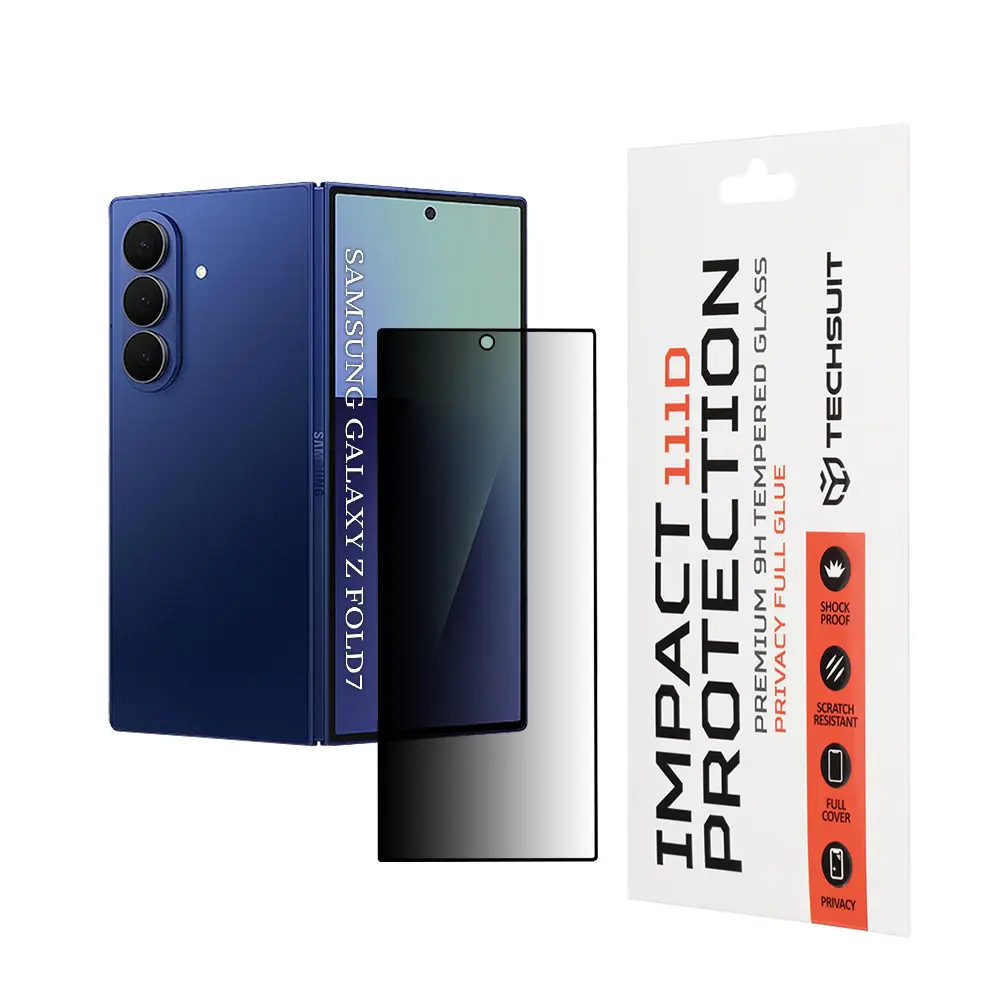 Ochranné sklo na displej Techsuit 111D pro Samsung Galaxy Z Fold7 černé