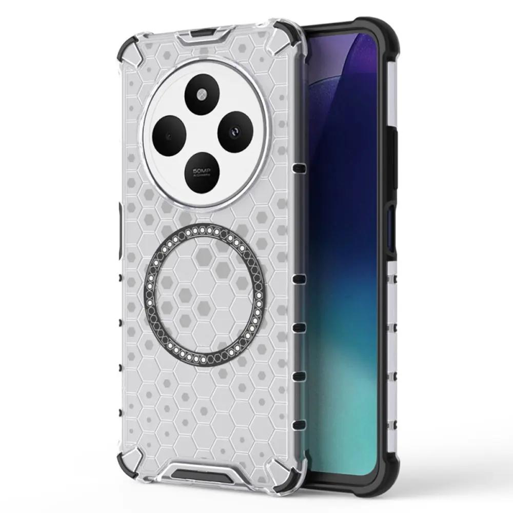 Techsuit HoneyComb Shield MagSafe pro Xiaomi Redmi 14C Poco C75 bílá