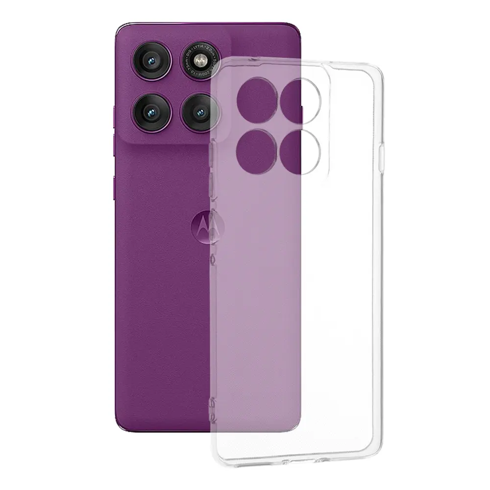 Techsuit silikonové pouzdro Motorola Edge 60 Pro průhledné