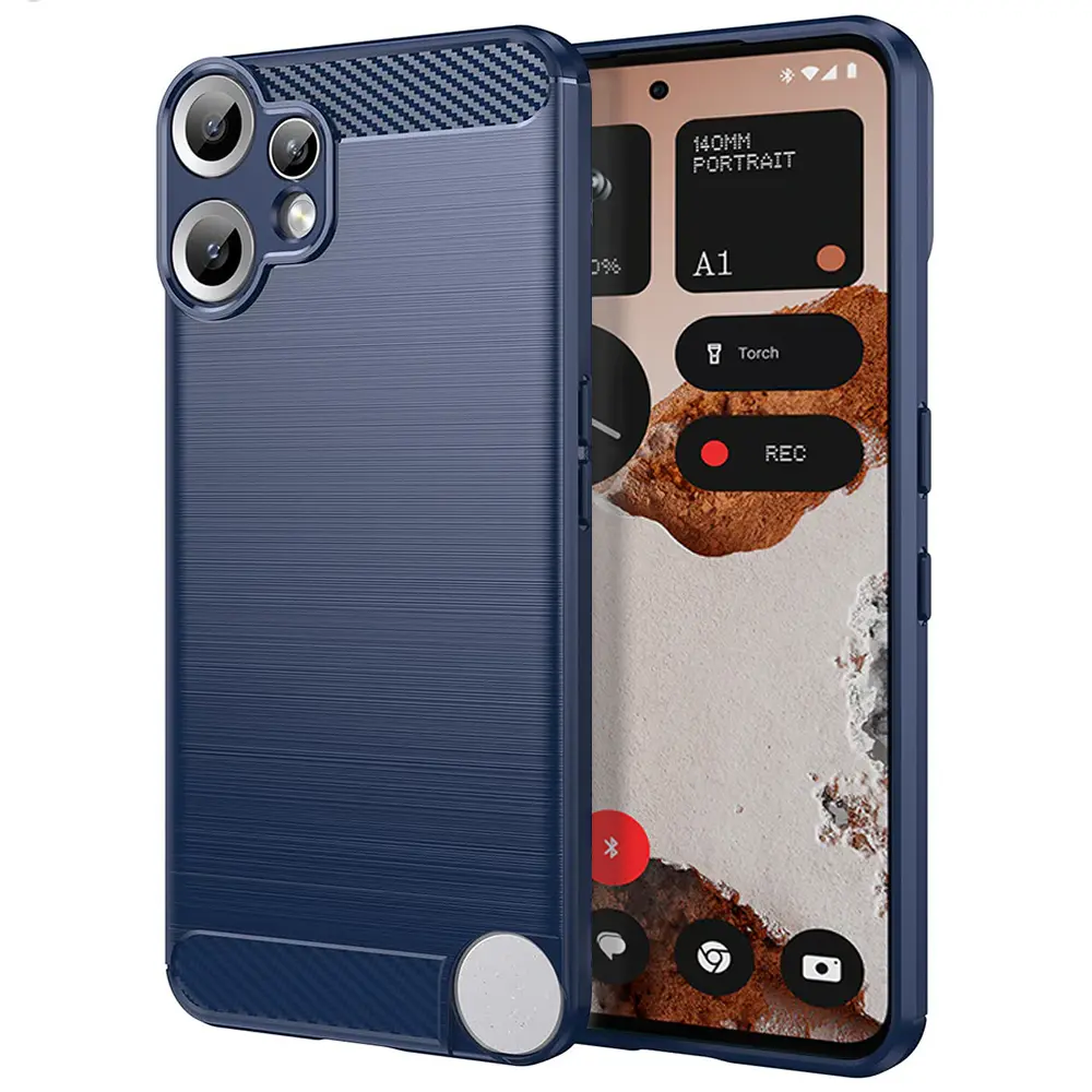 Techsuit Carbon Silicone Nothing CMF Phone 2 Pro modrý