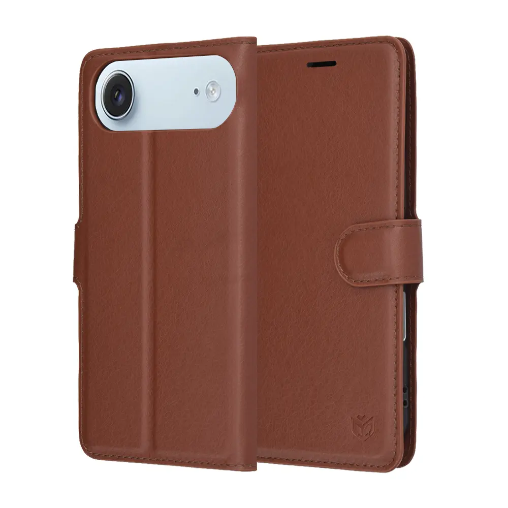 Kožené pouzdro Techsuit iPhone 17 Air hnědé