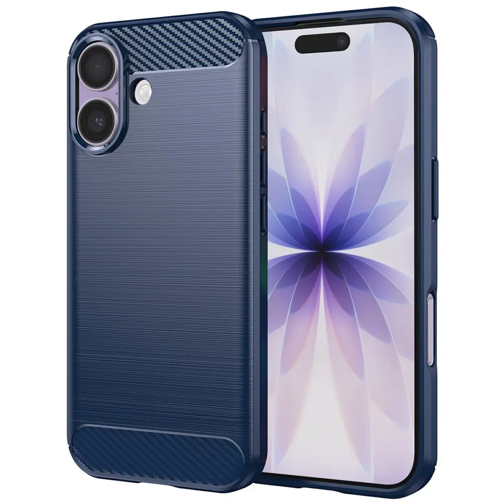 Techsuit Carbon Silicone pro iPhone 17 modrý