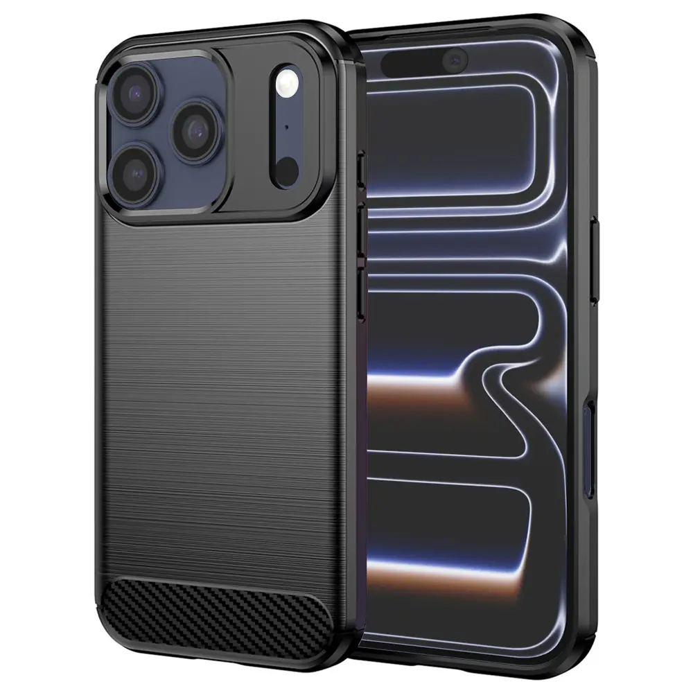 Pouzdro Techsuit Carbon Silicone pro iPhone 17 Pro černé