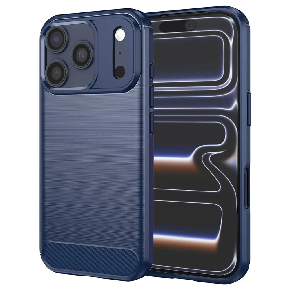Techsuit Carbon Silicone pro iPhone 17 Pro modrá