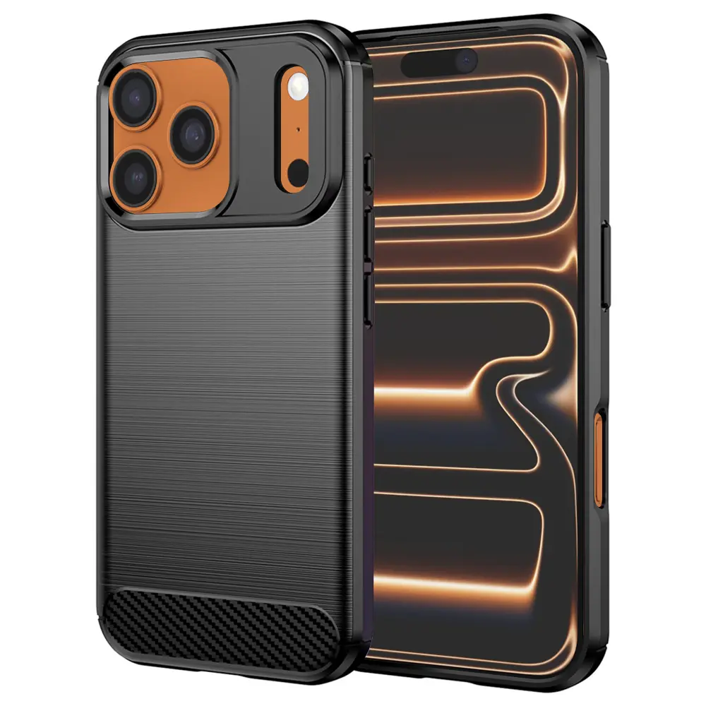 Techsuit Carbon Silicone pro iPhone 17 Pro Max černý