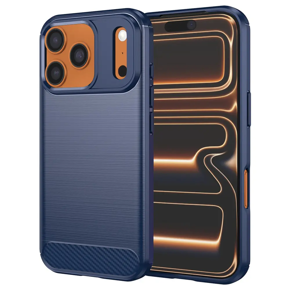 Techsuit - Carbon Silicone kryt pro iPhone 17 Pro Max - modrý