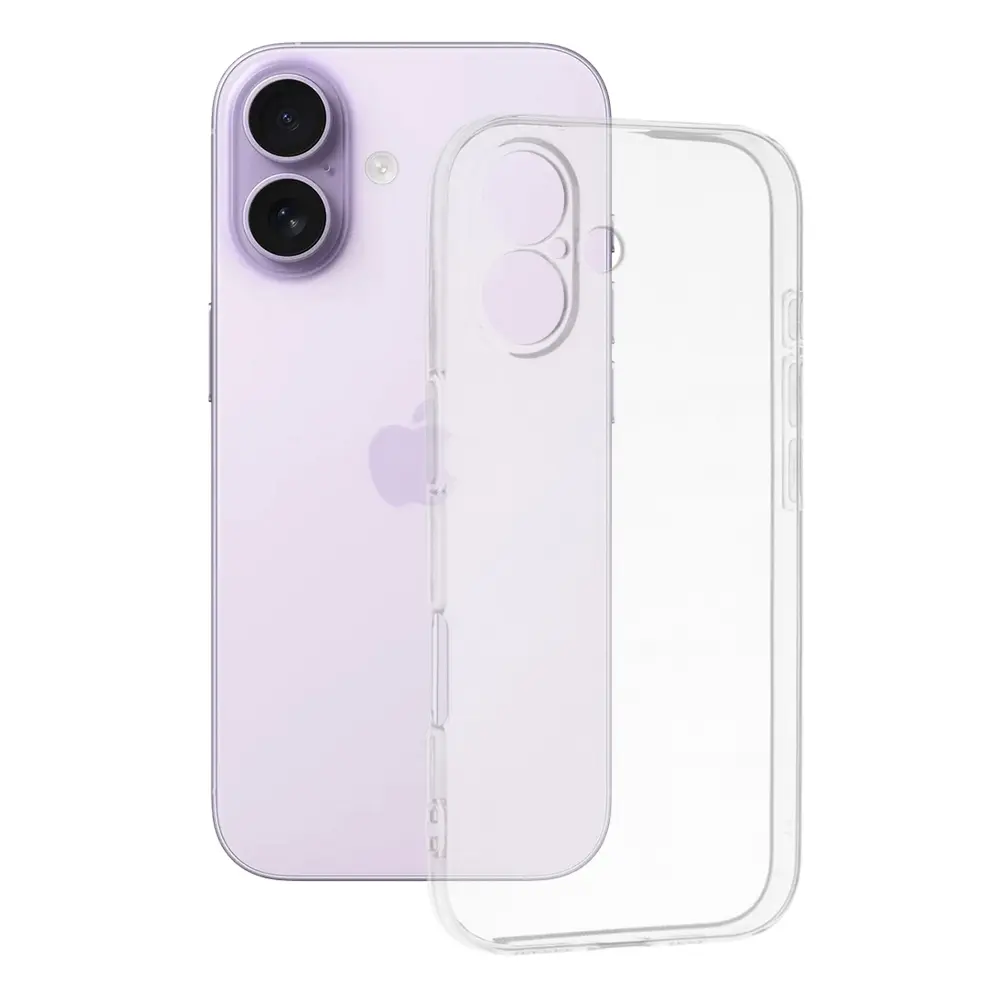 Techsuit – Clear Silicone obal na iPhone 17 – průhledný