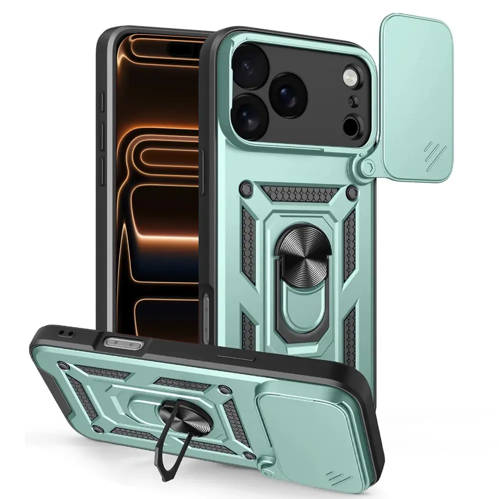 Techsuit CamShield Series pouzdro pro iPhone 17 Pro Max zelené