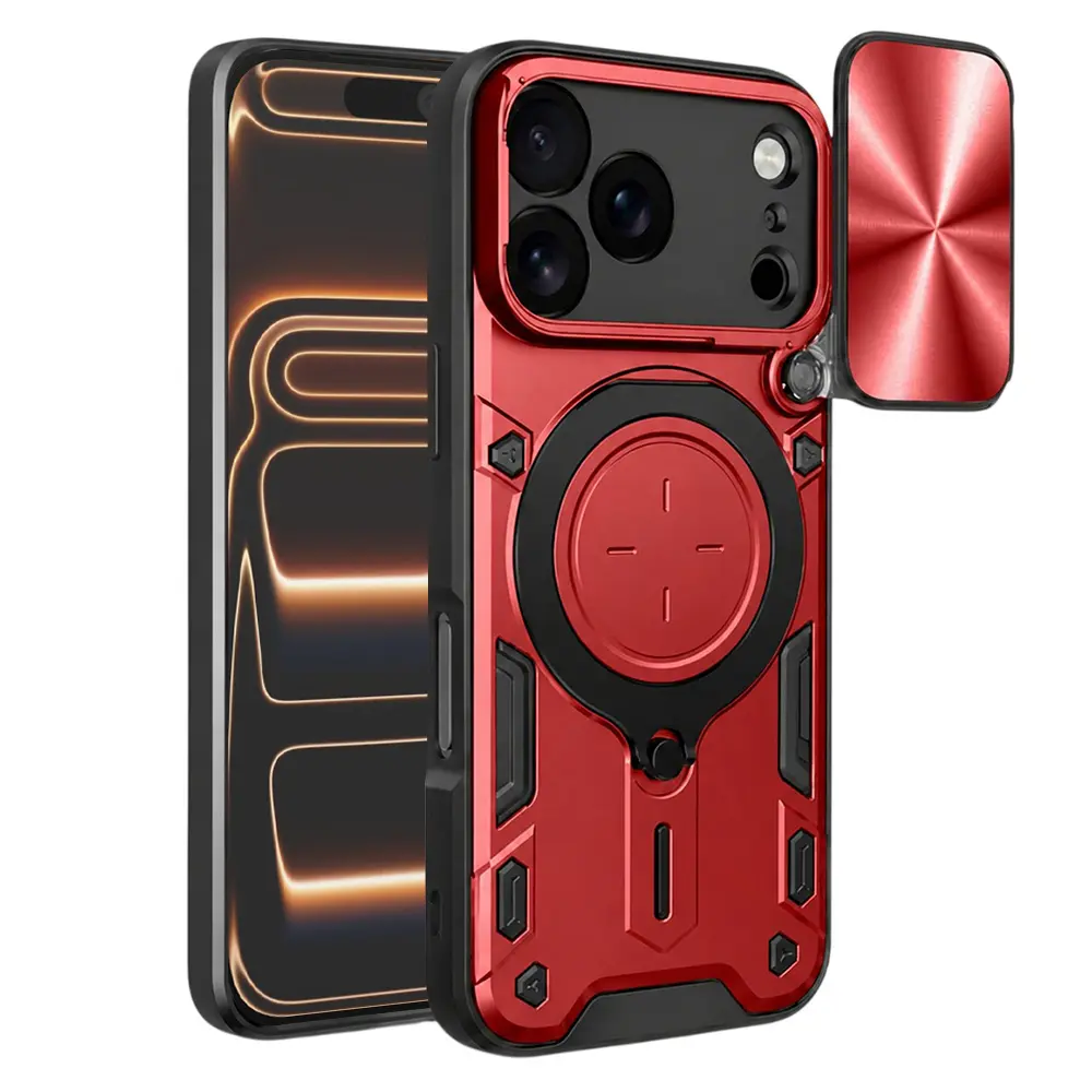 Techsuit CamGuard Pro pro iPhone 17 Pro Max červený
