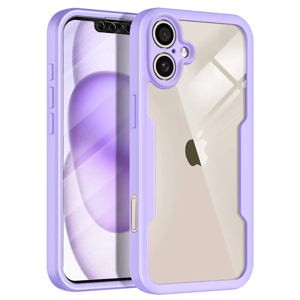 Techsuit ColorVerse 360 Series + Ochranné sklo iPhone 17 Fialová