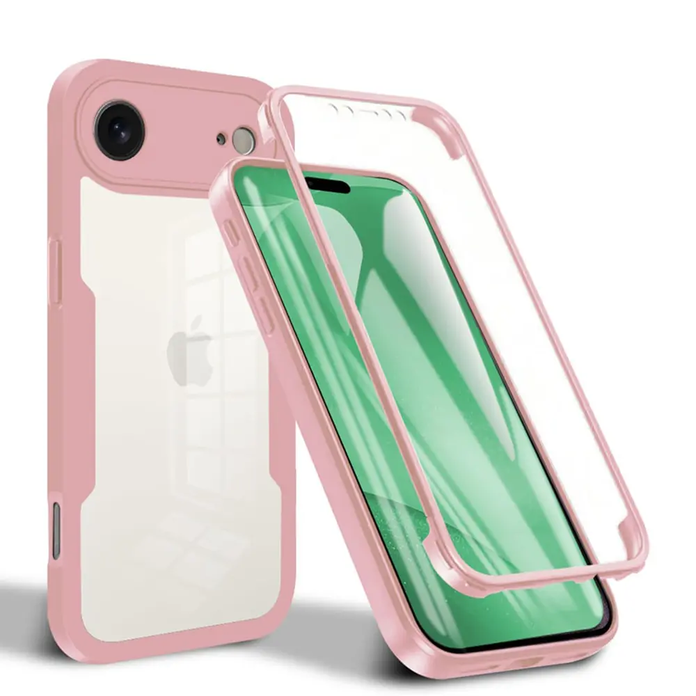 Techsuit ColorVerse 360 Series + Ochranné sklo iPhone 17 Air Růžová
