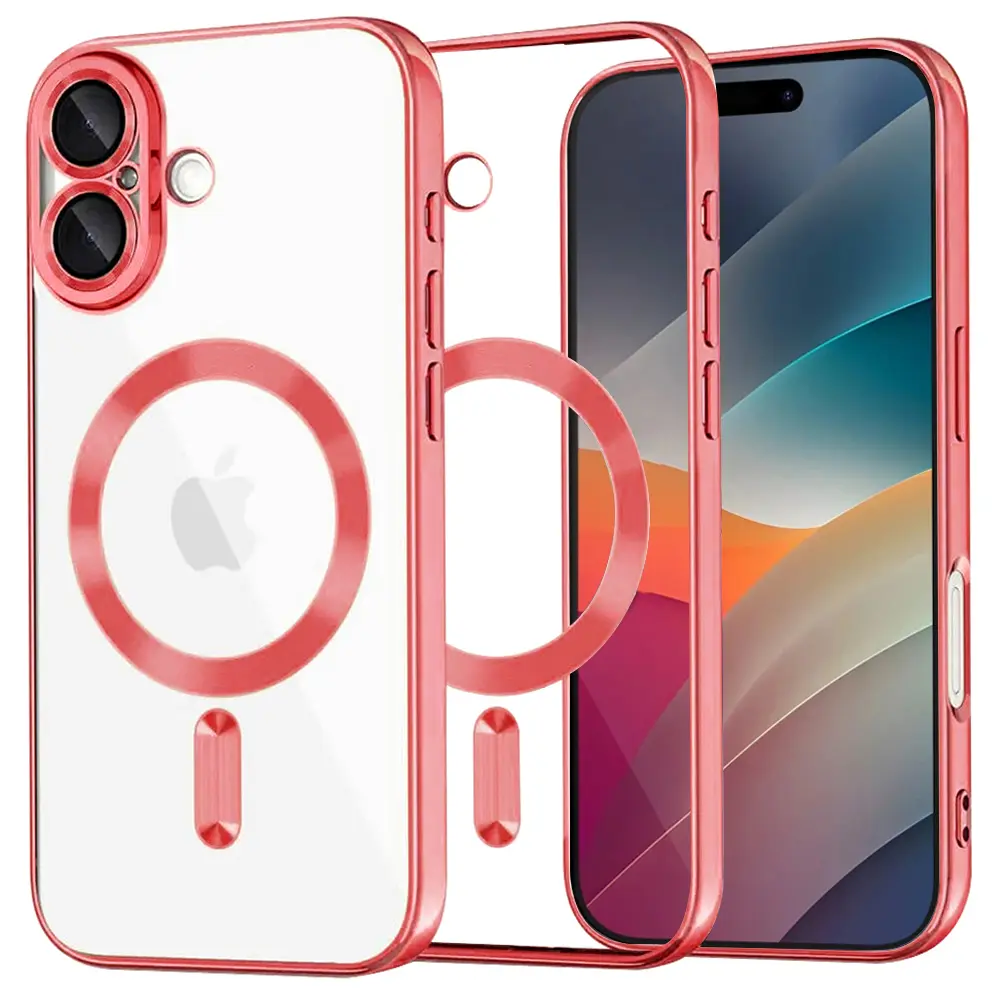 Techsuit Luxury Crystal MagSafe iPhone 17 červený