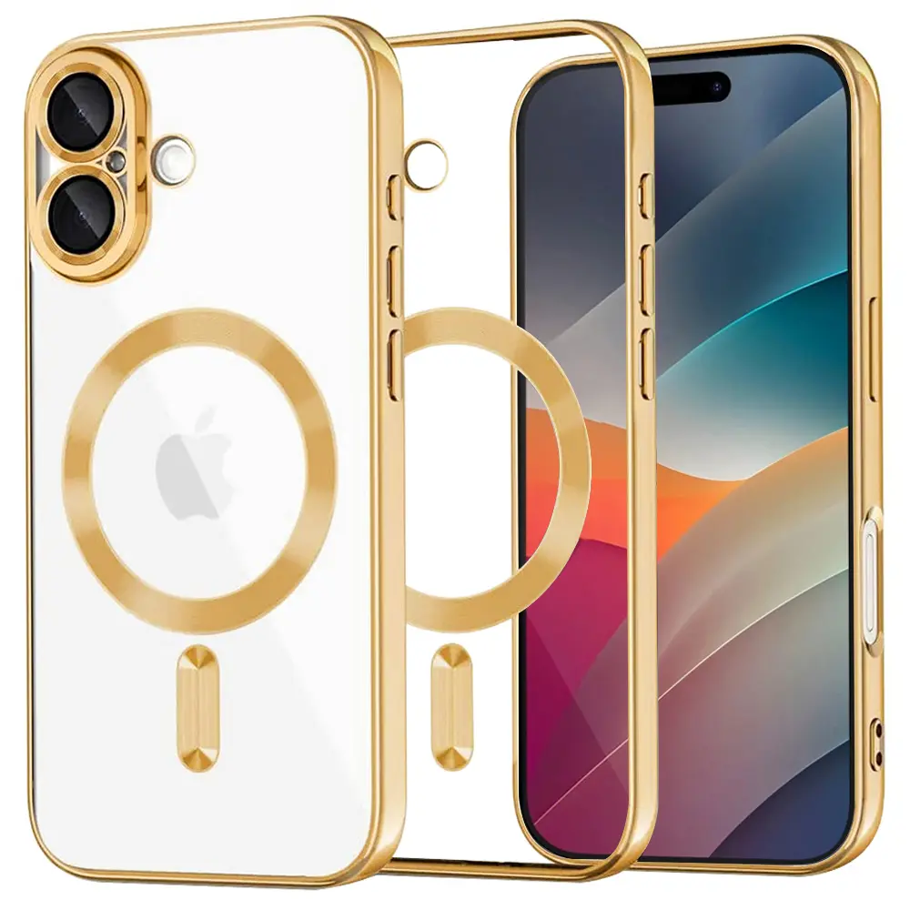 Techsuit Luxury Crystal MagSafe iPhone 17 zlatý