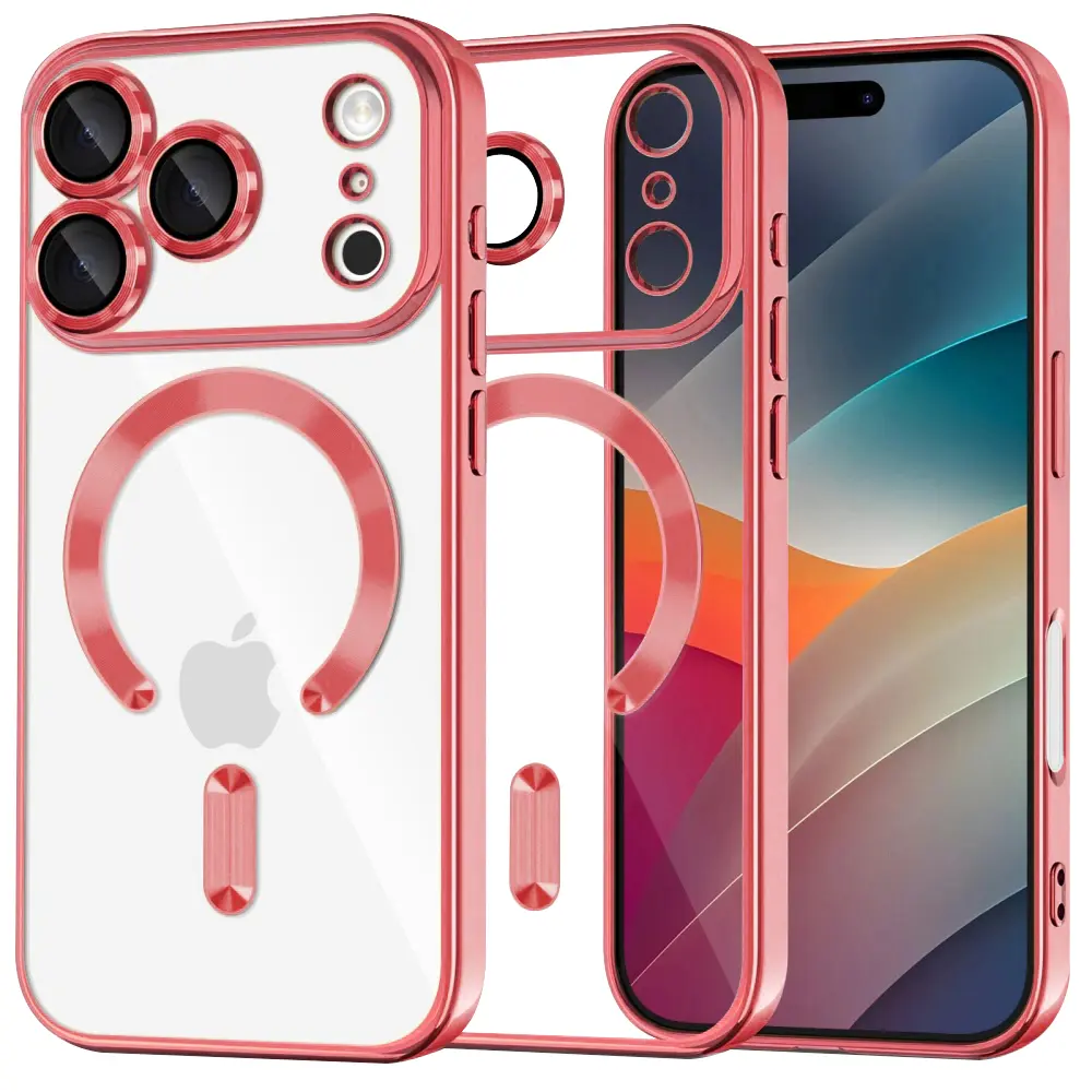 Techsuit Luxury Crystal MagSafe pro iPhone 17 Pro Max červený