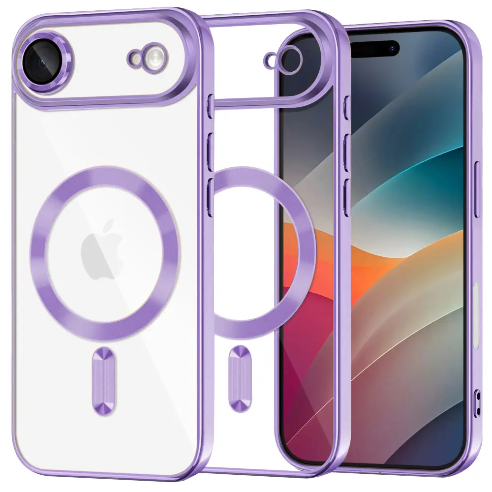 Techsuit Luxury Crystal MagSafe pro iPhone 17 Air světle fialová